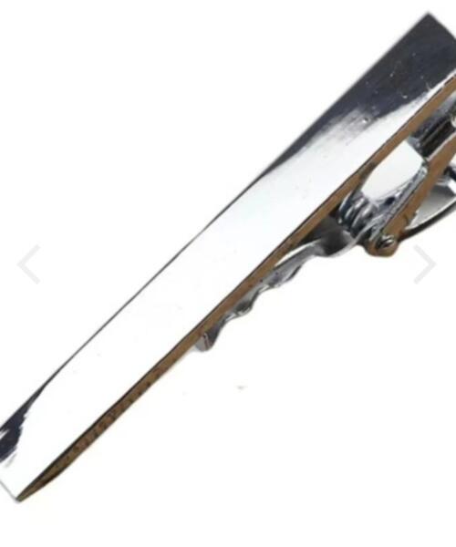 Tie Clip Liso plateado