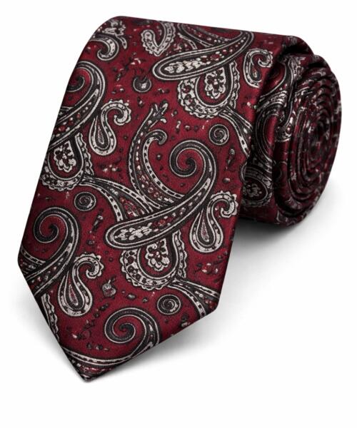 Corbata estilo amebas wine 7cm