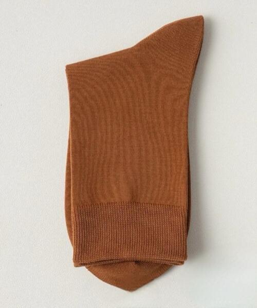 Calcetin fibra de bambú orilla ancha ladrillo