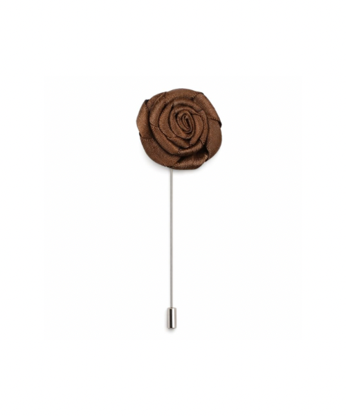 Broche sencillo de rosa café