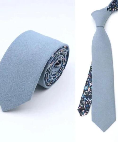 Corbata gris doble