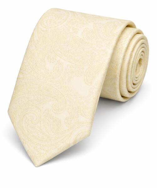 Corbata Amarilla claro Amebas 8cm