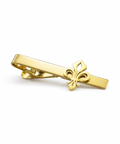 Tie clip flor de loto dorada