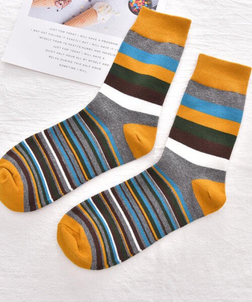 Calcetines Formales Lineas mostaza