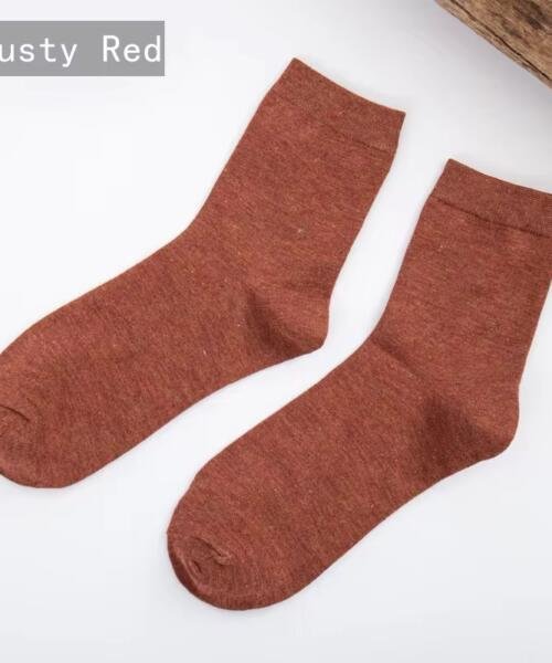 Calcetin fibra de bambú orilla corta ladrillo