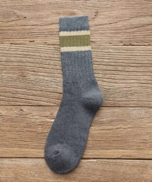 Calcetines Formales gris con verde