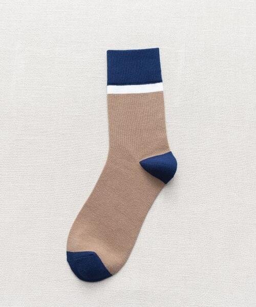 Calcetines con orilla azul