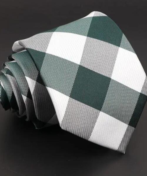 Corbata Verde Cuadros 8cm
