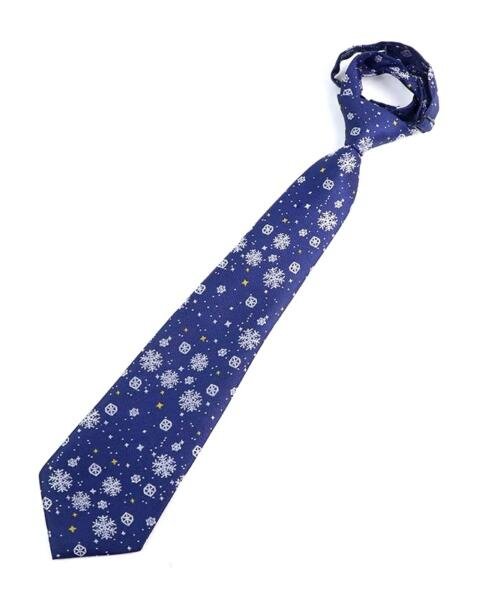 Corbata navideña azul niño