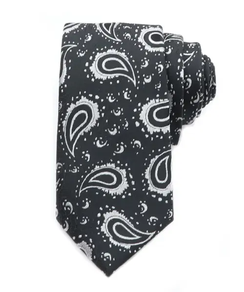 Corbata Estilo Amebas negro y gris