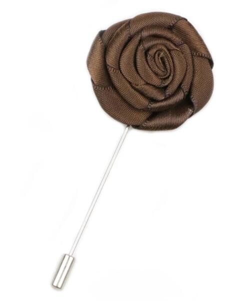 Broche sencillo de rosa café