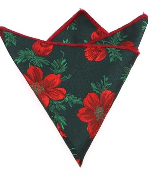 Pañuelo de flores rojas