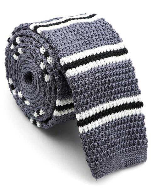 Corbata sock tie gris con detalles KTS911