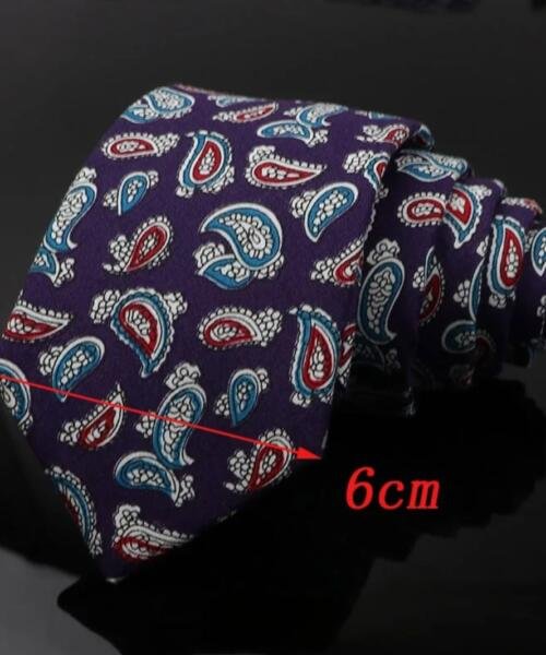Corbata estilo ameba morada KTS0520