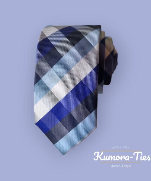 Corbata Cuadros Azules y Negros