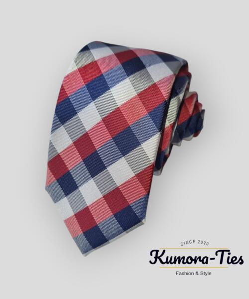 Corbata Cuadros Rojos y Azules