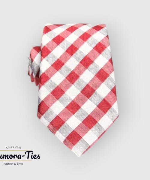 Corbata Formal cuadros Rojos