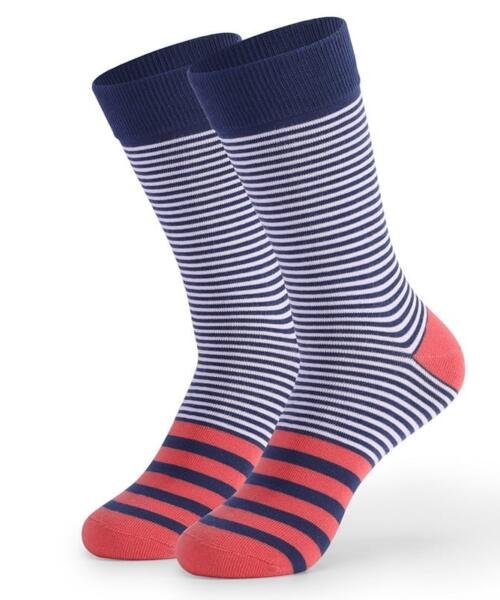 Calcetines Rayados Brillo Azul