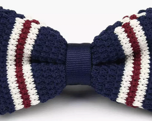 Corbatín Tejido azul.