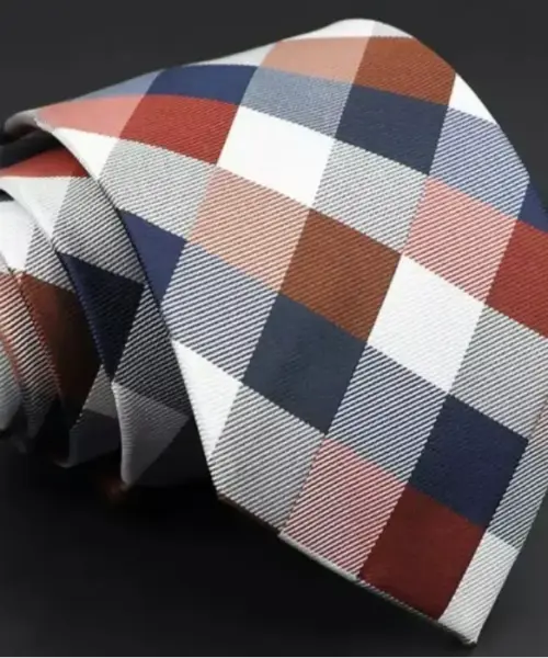 Corbata clásica de cuadros formales 8cm