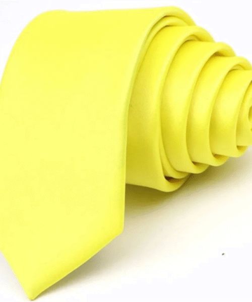 Corbata Satinada - amarilla