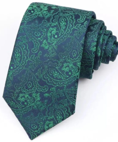 Corbata Estilo Ameba verde
