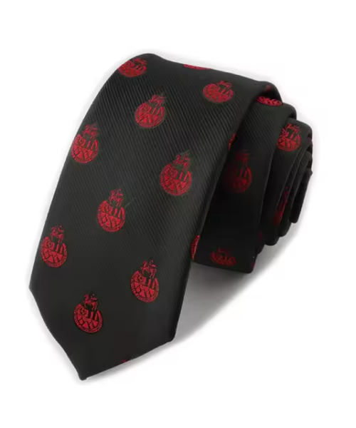 Corbata municipal rojo y negro