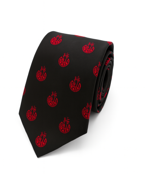 Corbata municipal rojo y negro