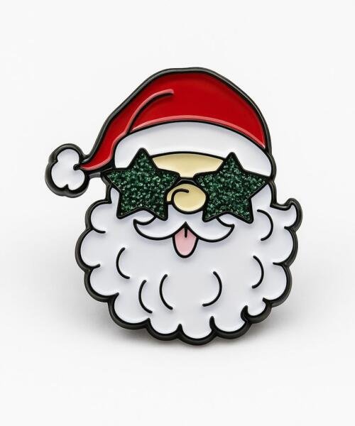 Pin de Santa con lentes de estrella