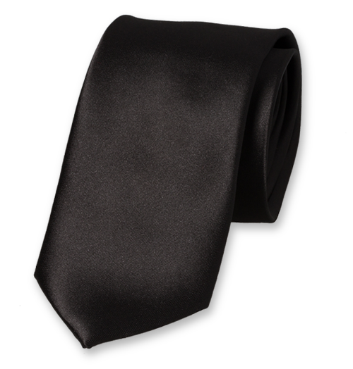 Corbata negra satinada