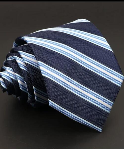 corbata lineas azul 8cm