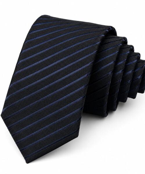corbata negra con lineas