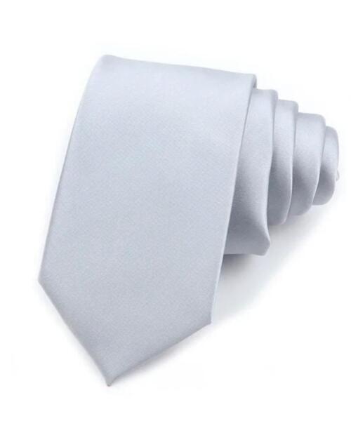 corbata satin gris lisa