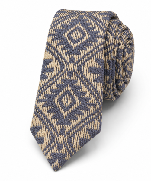 Corbata tipica Gris con Dorado