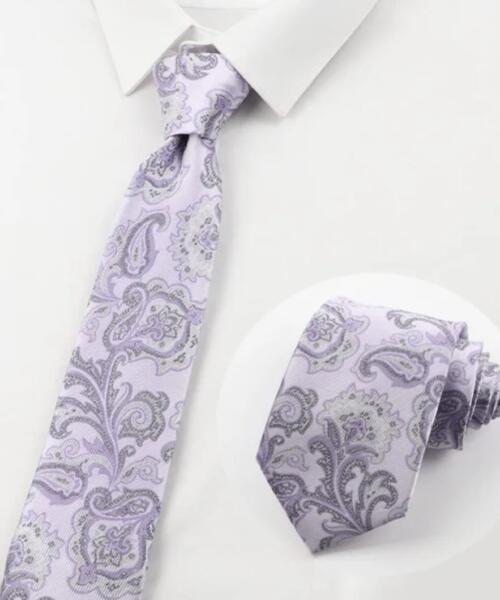 corbata estilo amebas lila
